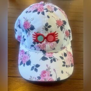 Harry Potter Luna Lovegood Floral Dad Cap Hat Adjustable Embroidered Glasses
